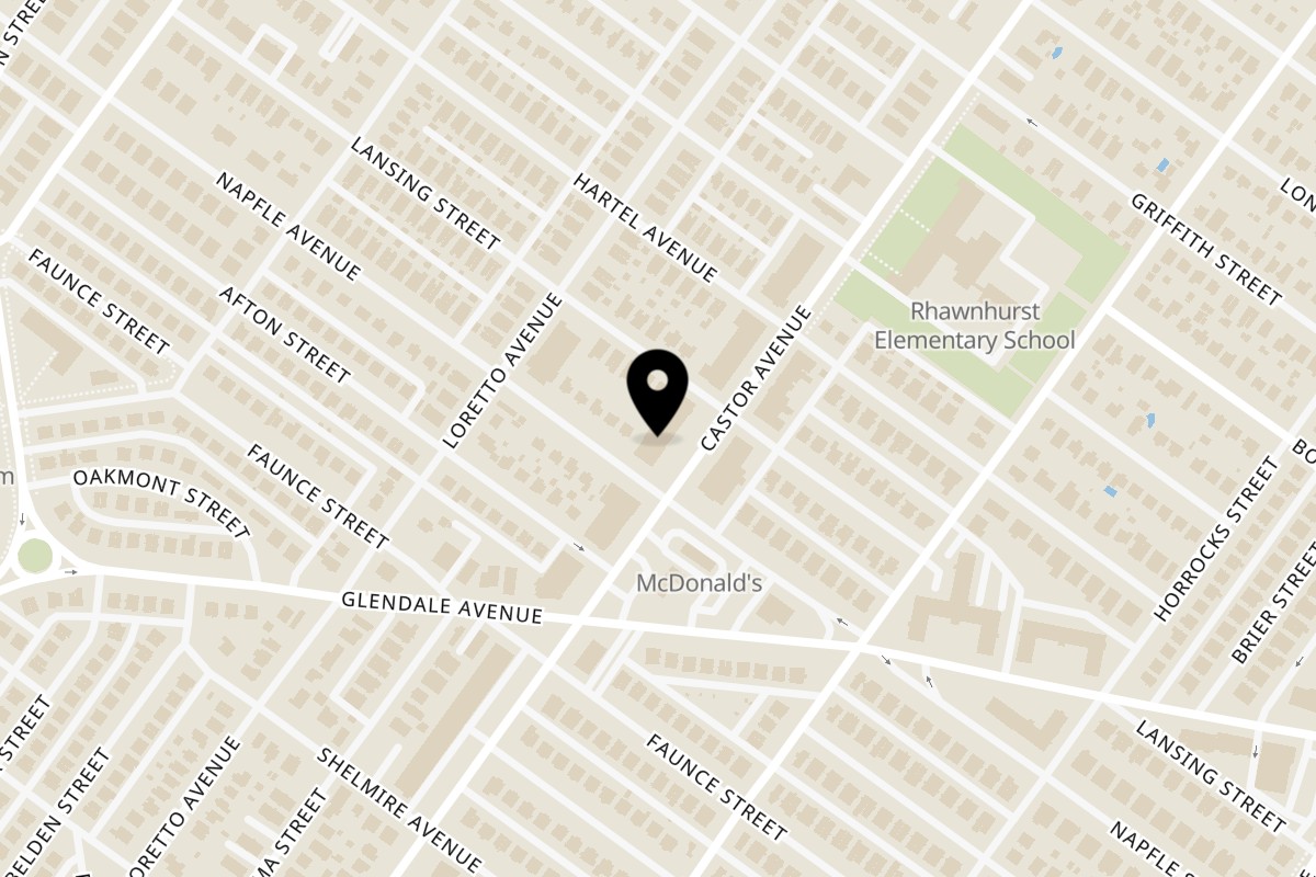 Map showing the location of Jireh Pizza & Restaurant philadelphia on 7630 Castor Ave in Philadelphia